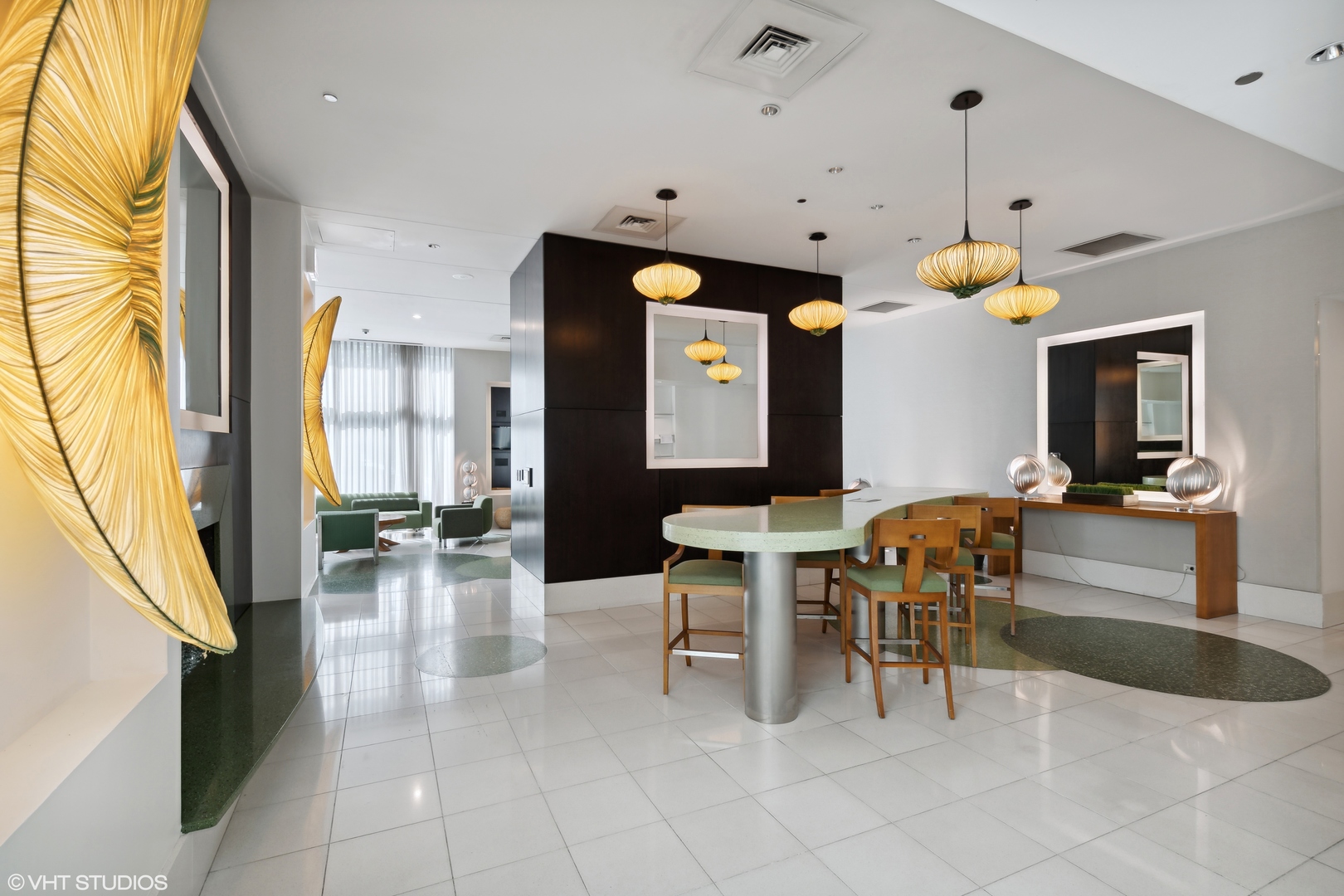 123 South Green Street, Unit 208B Chicago, IL 60607 - Photo 13 of 17 a living room with furniture and a chandelier