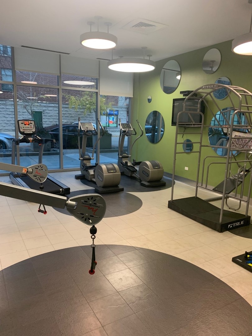 123 South Green Street, Unit 208B Chicago, IL 60607 - Photo 16 of 17 a room with gym equipment