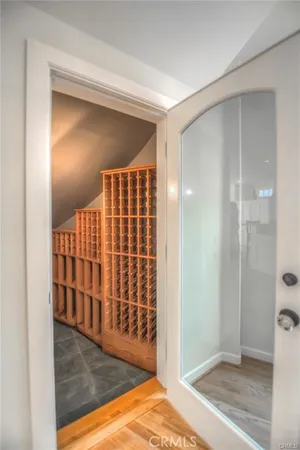 a view of entryway with wooden floor