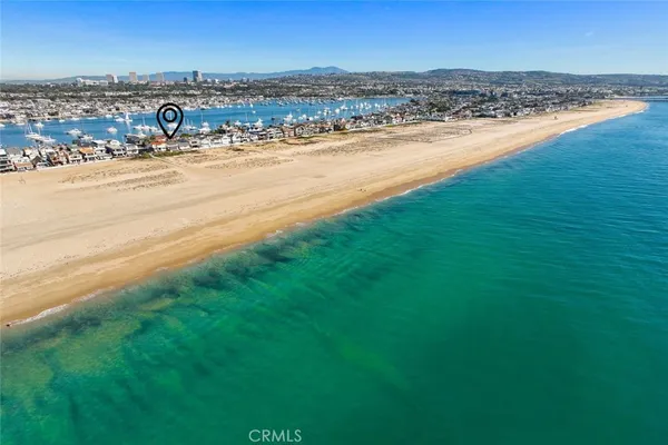 a view of an ocean and beach
