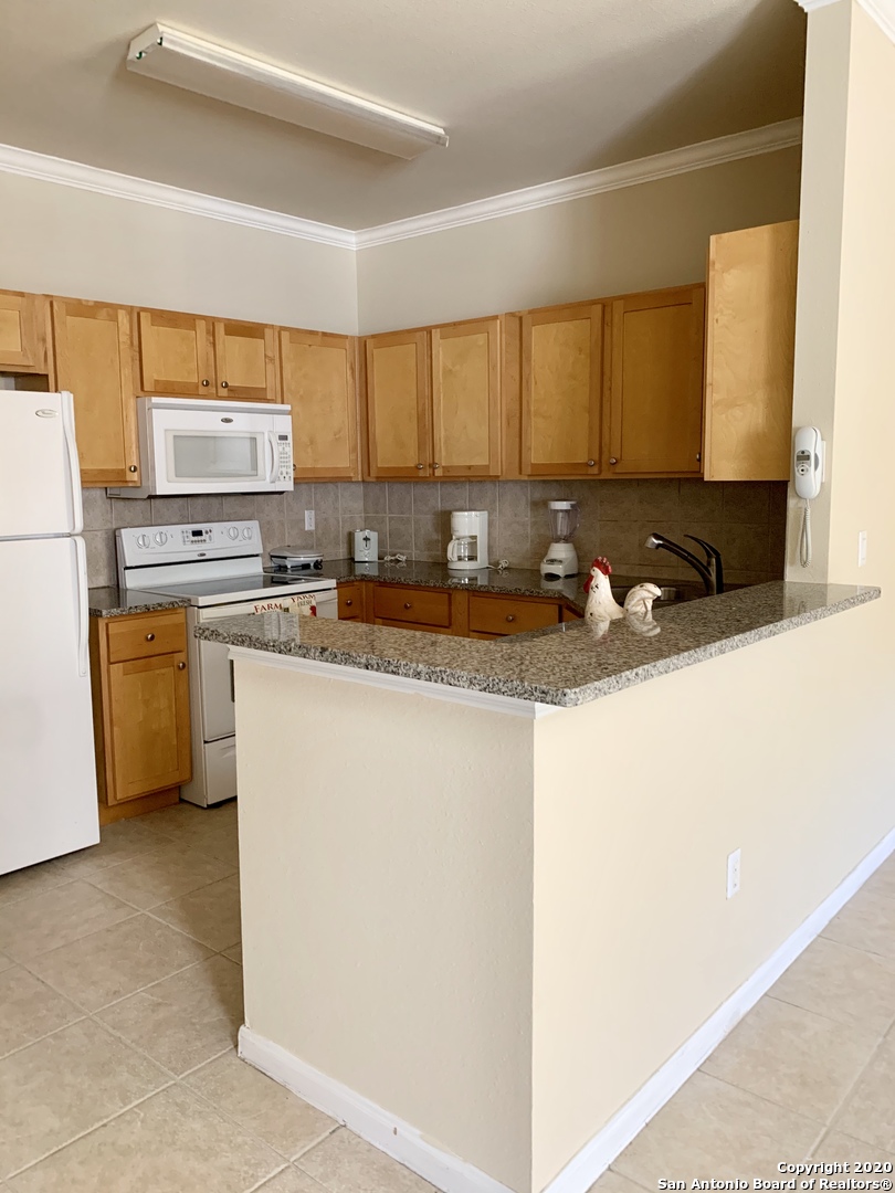 6160 Eckhert Road, Unit 505 San Antonio, TX 78240 - Photo 10 of 36 a kitchen with a sink appliances cabinets and a counter top space