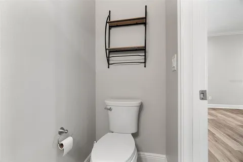 a bathroom with a toilet