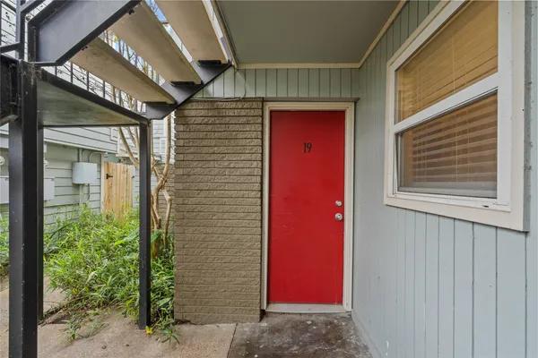a view of a door of the house