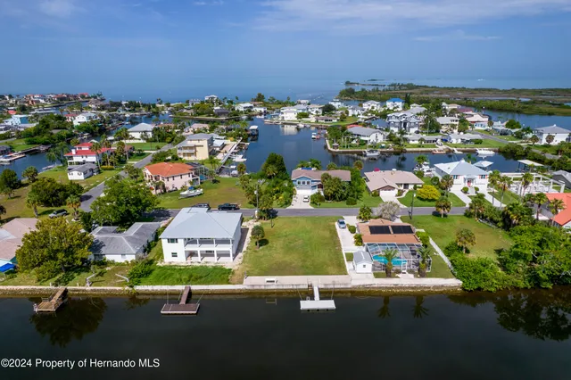 an aerial view of multiple house