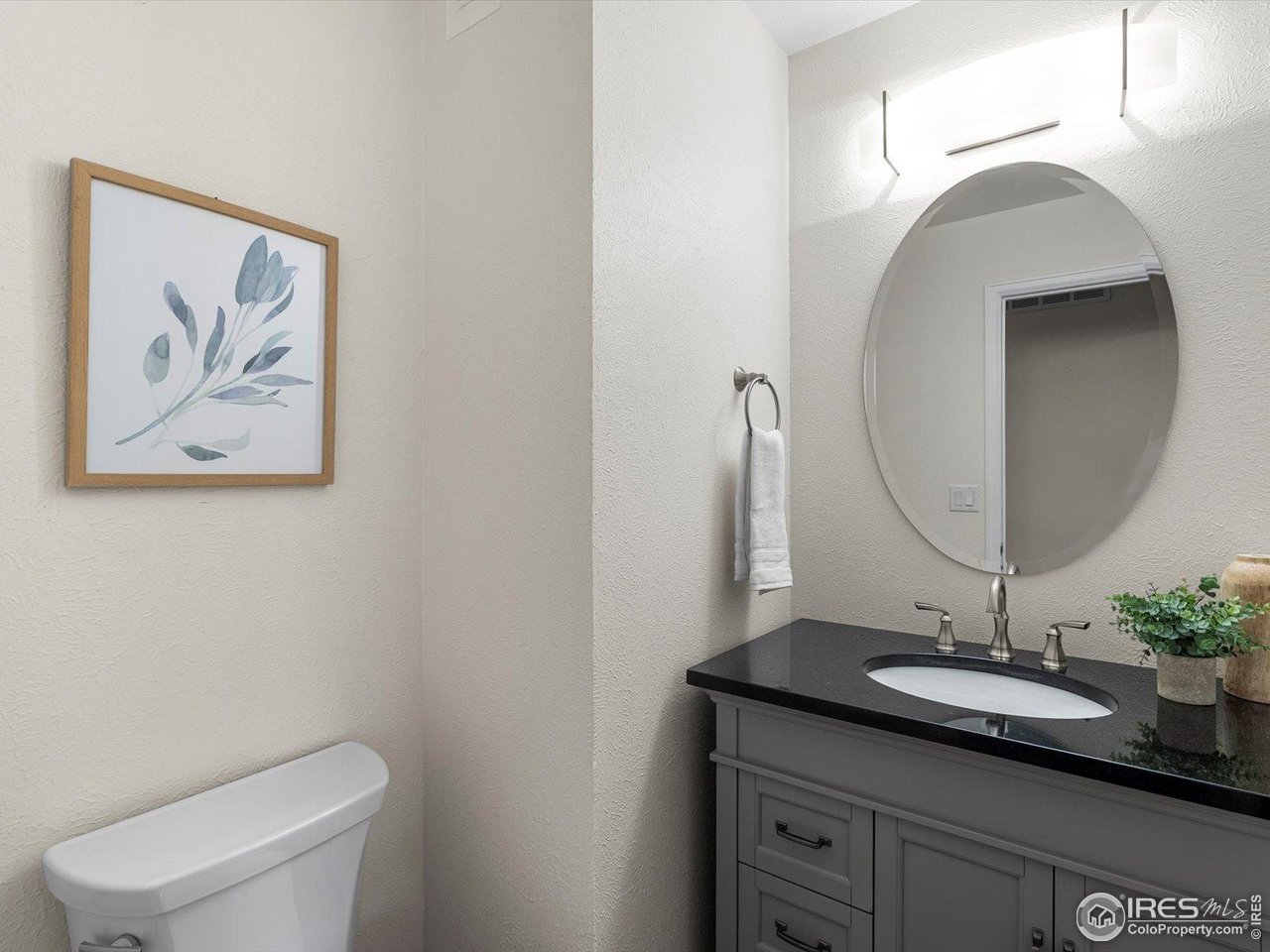 6972 Roaring Fork Trail Boulder, CO 80301 - Photo 20 of 35 a bathroom with a toilet a sink and mirror