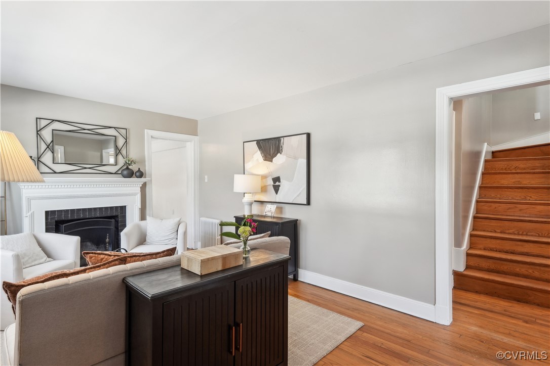 7501 Glebe Road Henrico, VA 23229 - Photo 5 of 19 Living room featuring baseboards, radiator heating