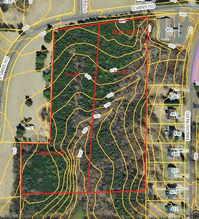 2 Evans Road Mocksville, NC 27028 - Photo 14 of 14 Approximate division of the two parcels showing the approved perk sites.