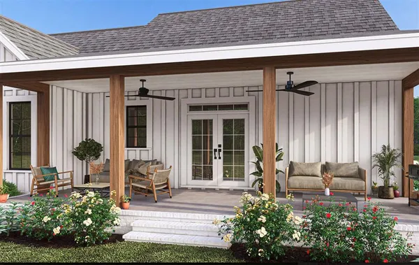 a view of a house with garden