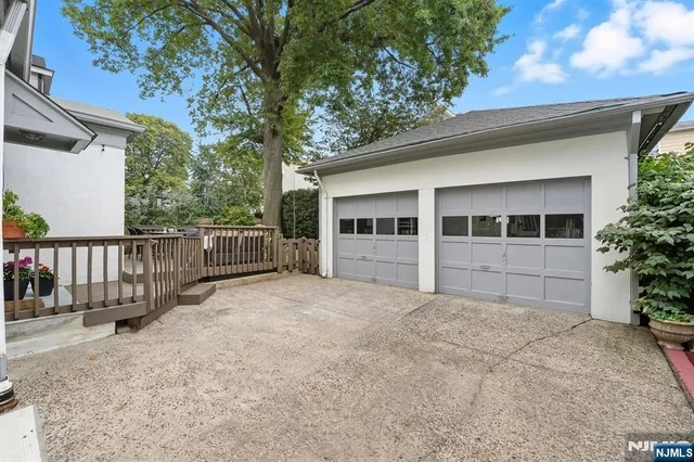 a view of backyard with deck