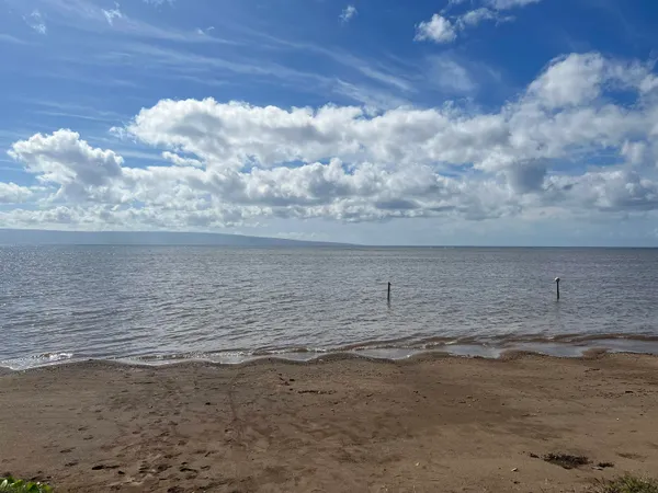 a view of an ocean beach