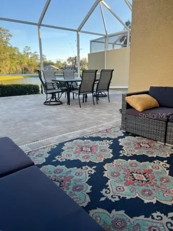 a view of outdoor space with furniture