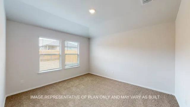 an empty room with a window