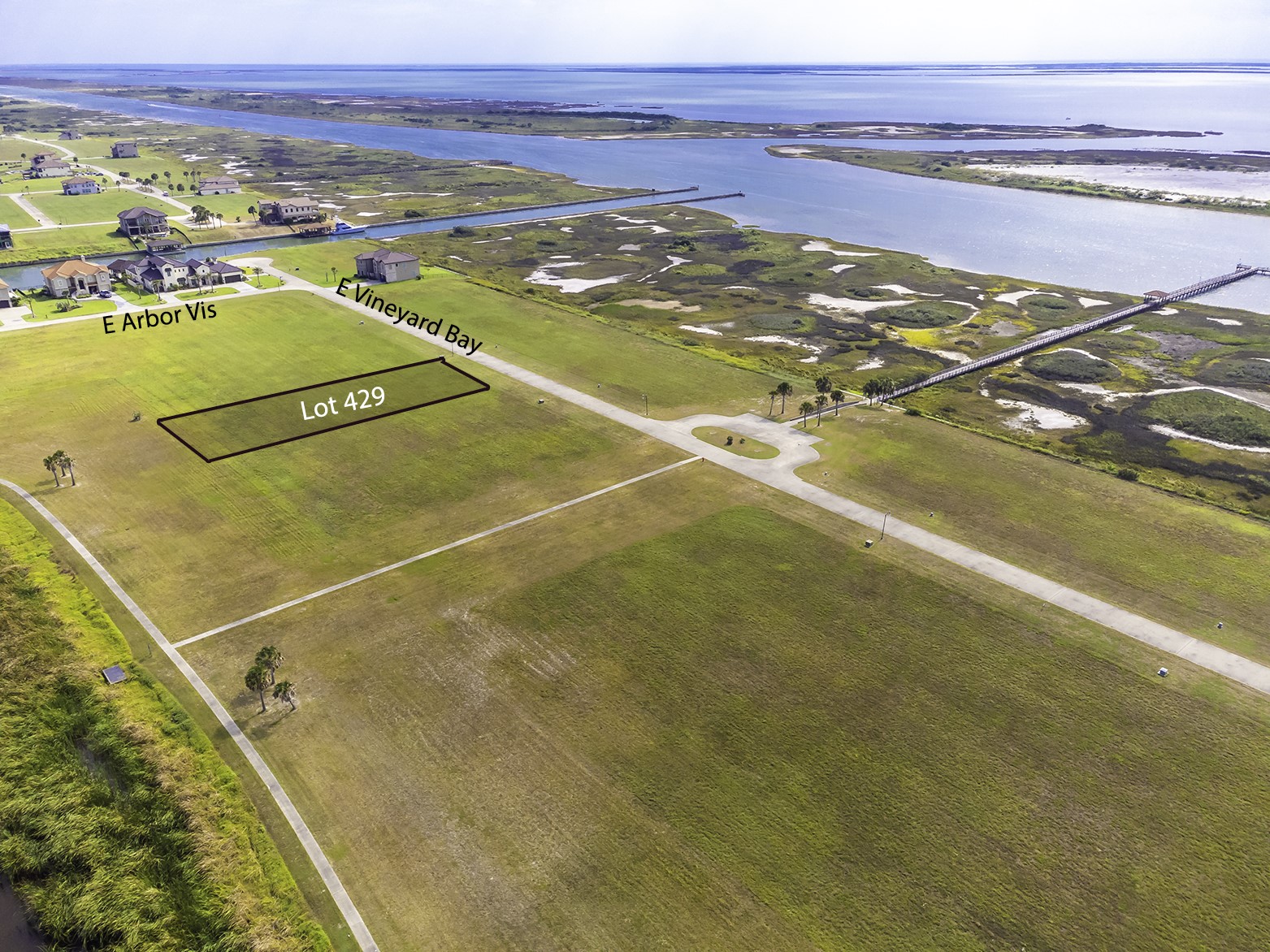 Tbd Vineyard Bay Port O'Connor, TX 77982 - Photo 2 of 3 a view of an ocean and a houses