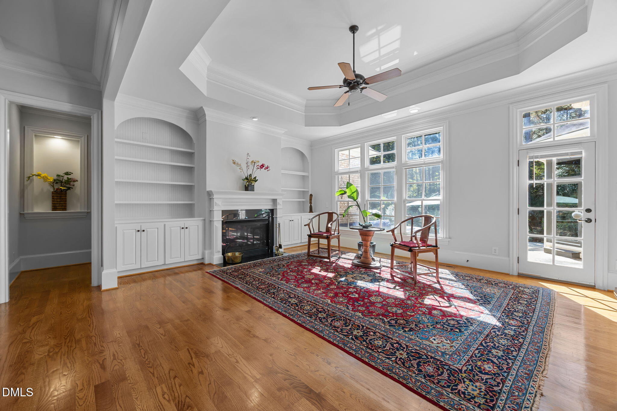 10101 Lobley Hill Lane Raleigh, NC 27613 - Photo 25 of 89 a living room with furniture and a fireplace