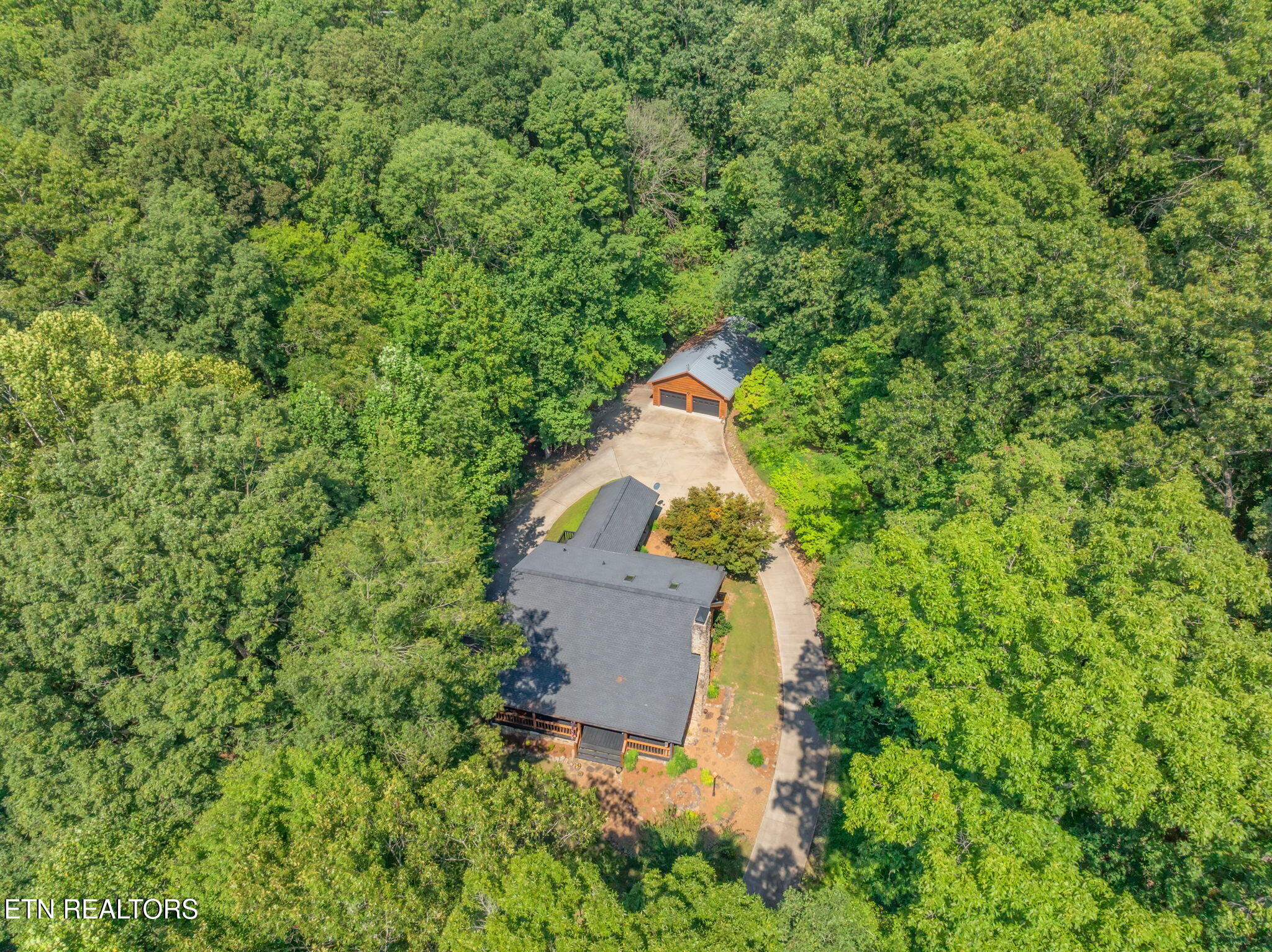 907 Paint Rock Ferry Road Kingston, TN 37763 - Photo 52 of 58 AERIAL of HOME & GARAGE