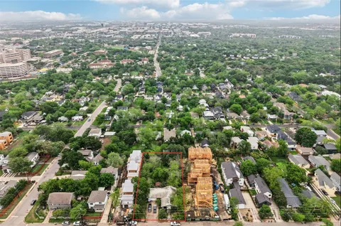 an aerial view of multiple house