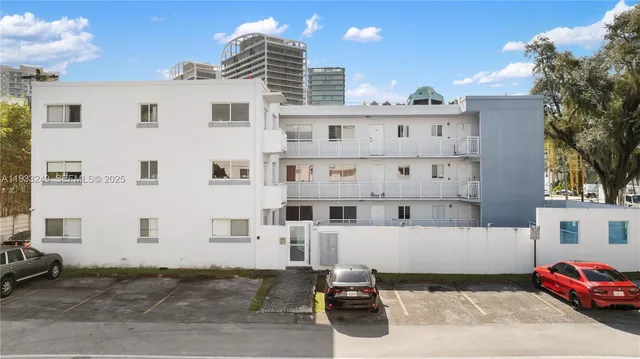 a view of a city with tall buildings