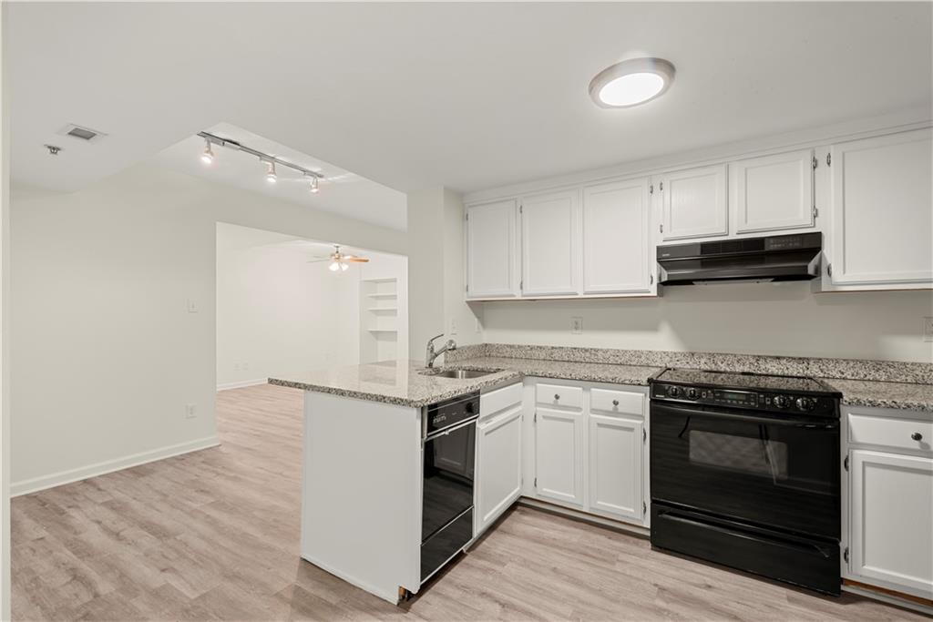 199 14th Street Northeast, Unit 201 Atlanta, GA 30309 - Photo 6 of 42 a kitchen with a stove and a sink