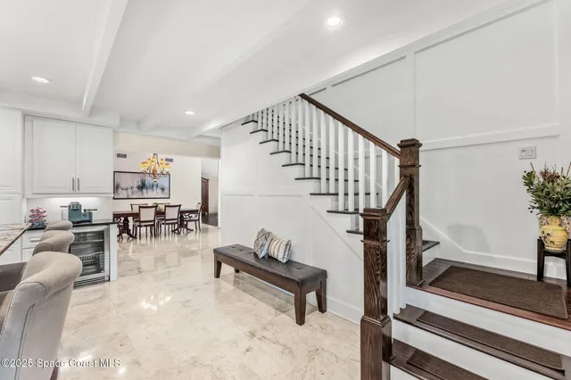 a view of an ocean and city