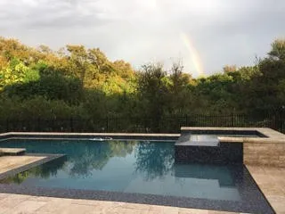 a view of table and chair in the lake