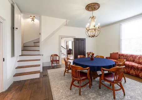 a bathroom with a sink and mirror