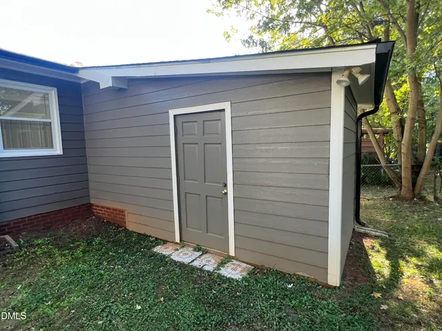 a backyard of a house