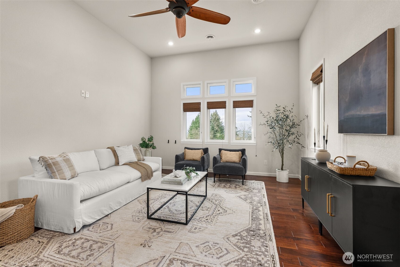 162 Southeast 16th Street Chehalis, WA 98532 - Photo 6 of 39 a living room with furniture and a flat screen tv