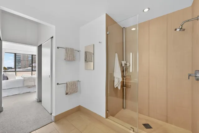 a building outdoor space with patio furniture