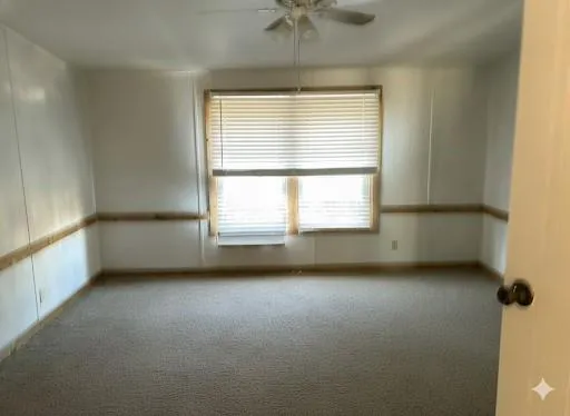 an empty room with a window