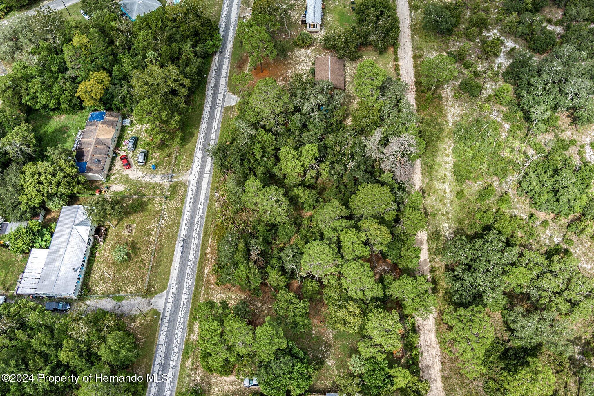 8055 Filson Street Weeki Wachee, FL 34613 - Photo 21 of 30 an aerial view of residential house with outdoor space and trees all around