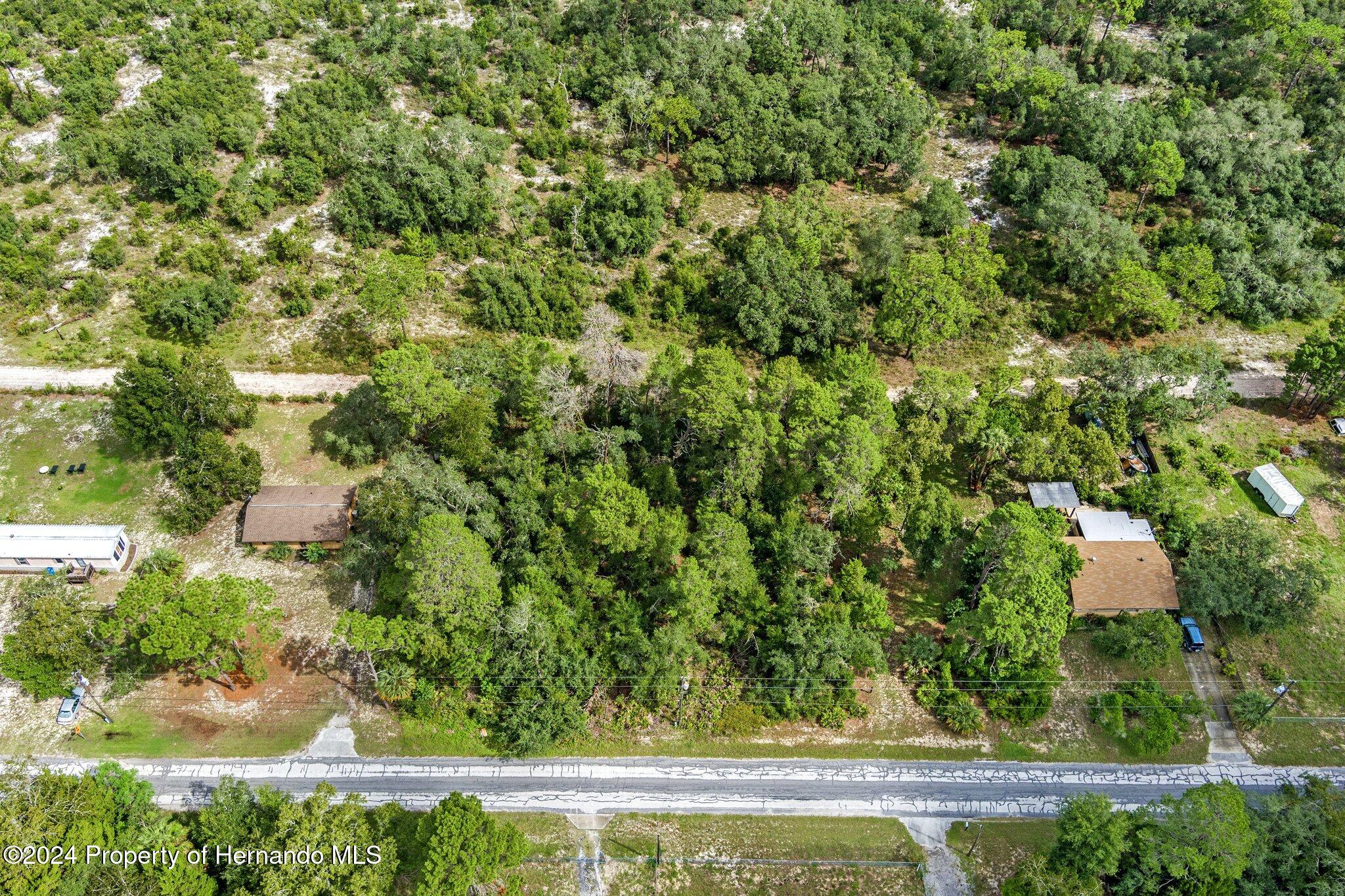 8055 Filson Street Weeki Wachee, FL 34613 - Photo 5 of 30 an aerial view of residential house with outdoor space and trees all around