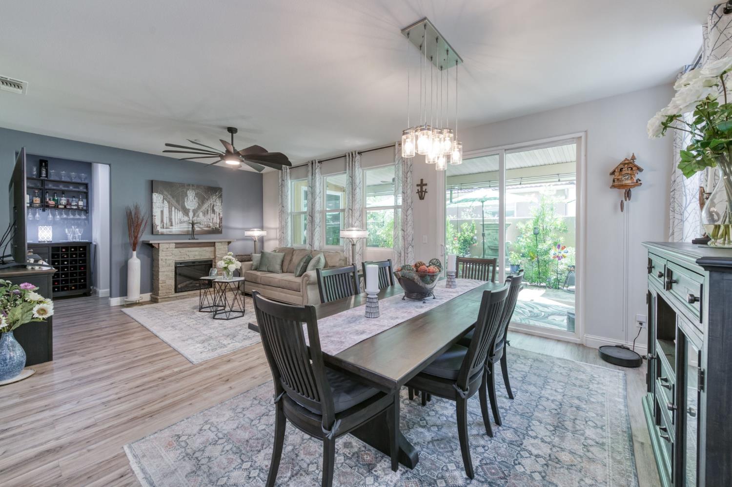 3562 Luminary Way Clovis, CA 93619 - Photo 9 of 40 a view of a dining room with furniture window and wooden floor
