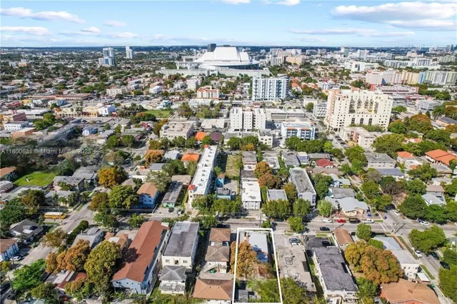 an aerial view of multiple house