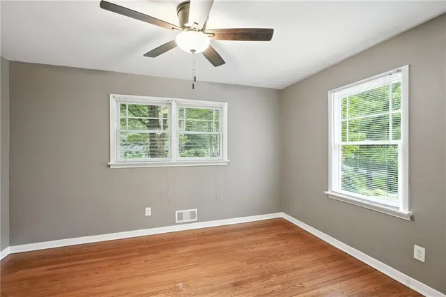 wooden floor in an empty room