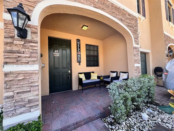 a view of front door of house