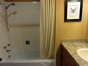 180 Evergreen Road, Unit 202E Dillon, CO 80435 - Photo 14 of 24 a bathroom with a granite countertop sink and a bathtub