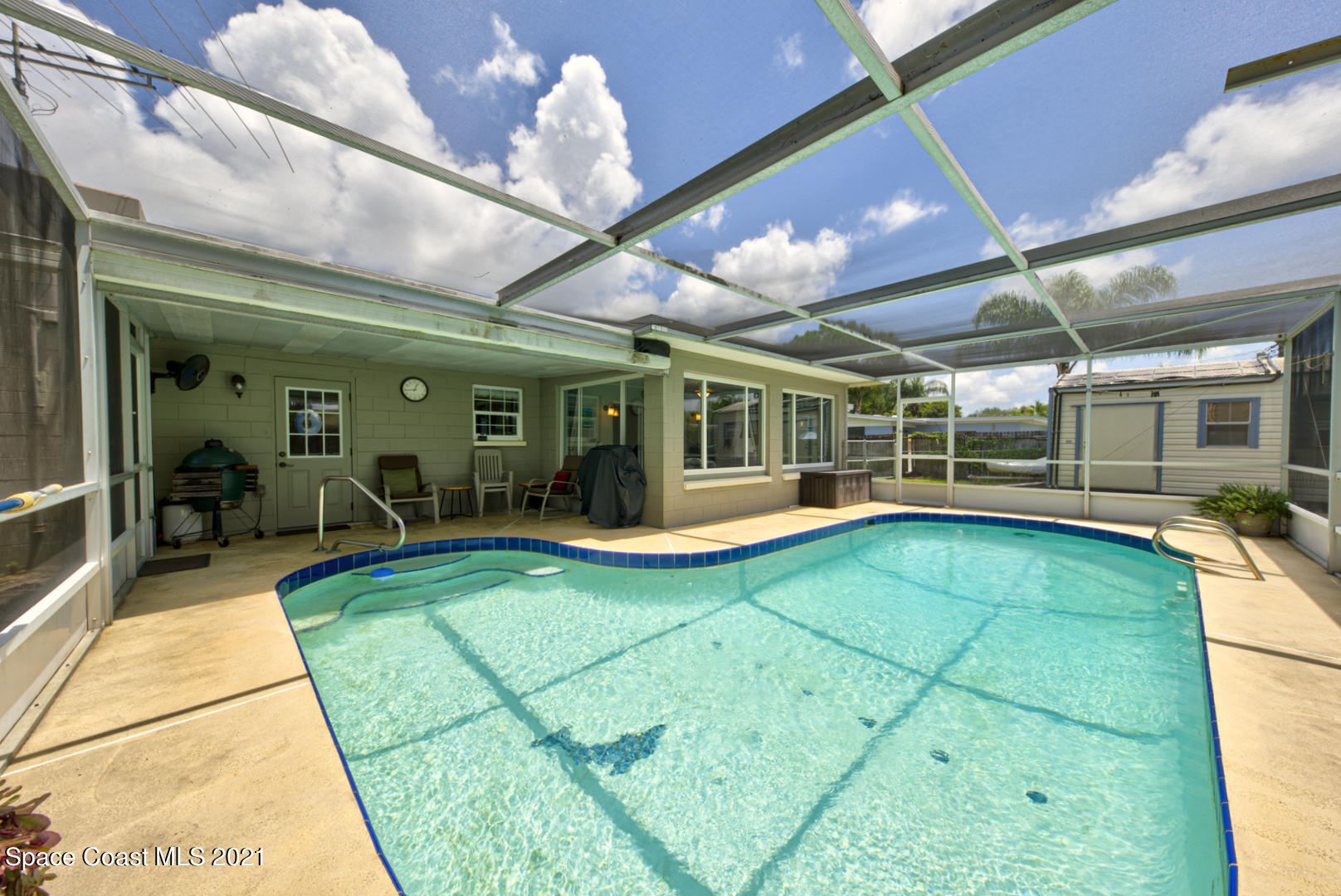 1211 Princeton Road Cocoa, FL 32922 - Photo 21 of 43 screened-in pool
