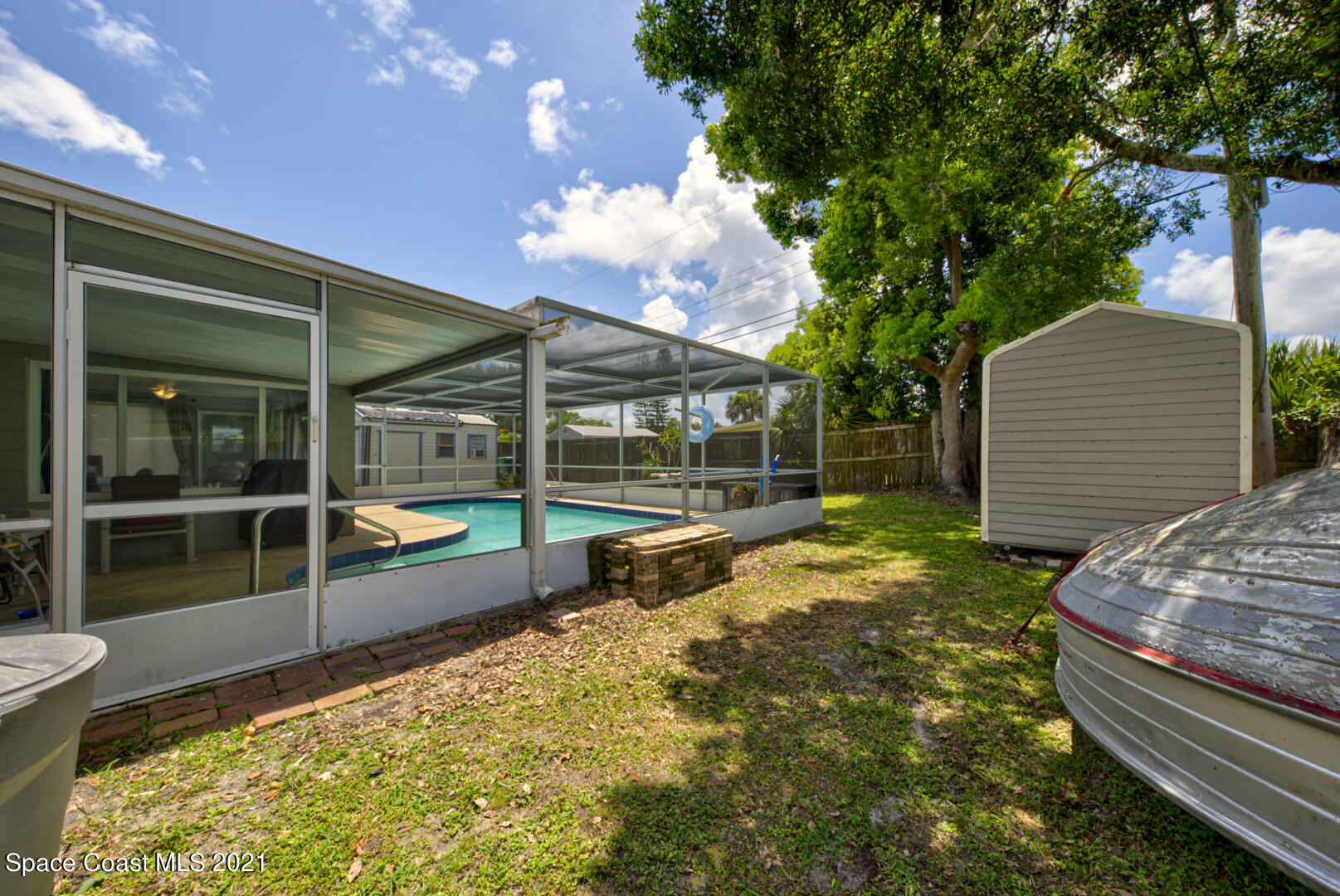 1211 Princeton Road Cocoa, FL 32922 - Photo 27 of 43 backyard with pool - Copy