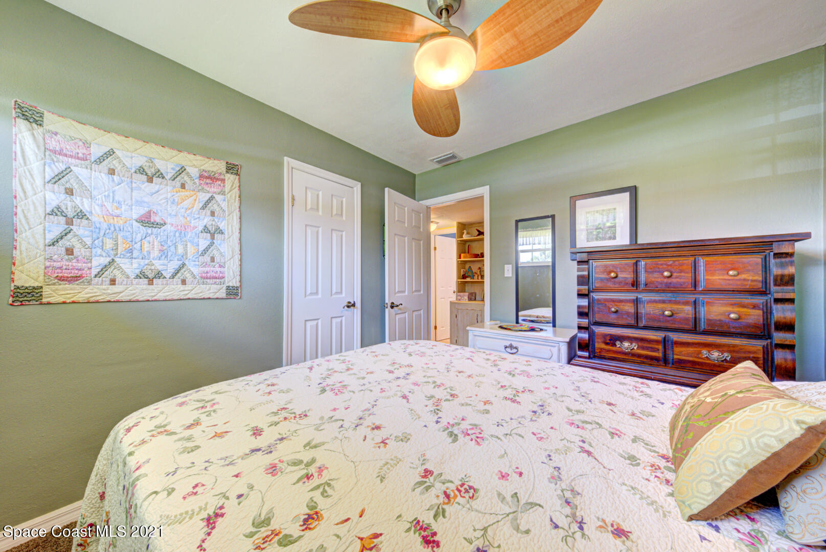 1211 Princeton Road Cocoa, FL 32922 - Photo 32 of 43 bedroom 2 with fan