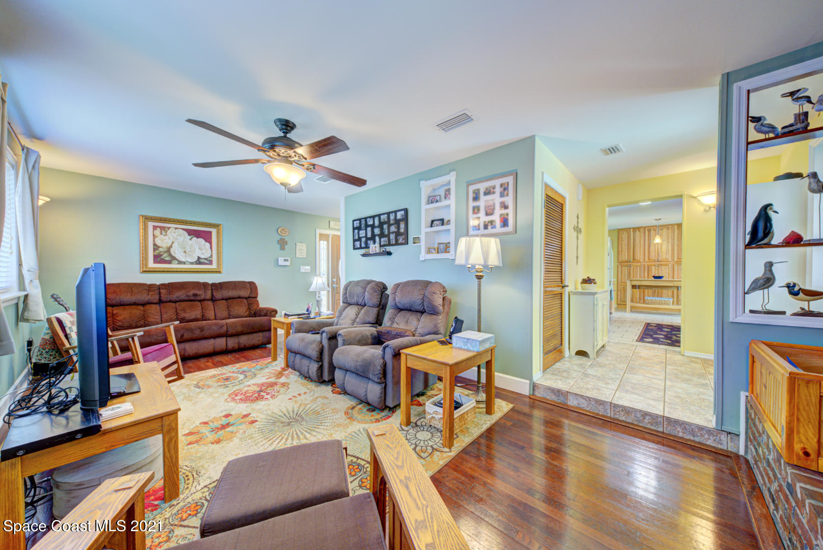 1211 Princeton Road Cocoa, FL 32922 - Photo 5 of 43 living room with fan
