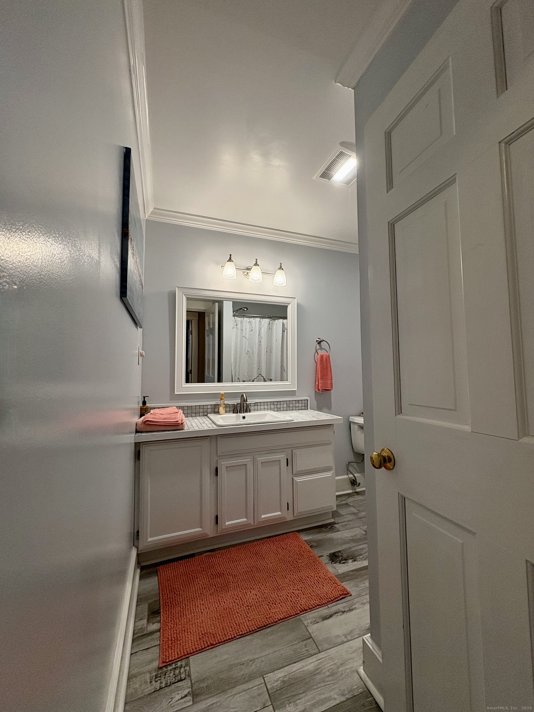 208 Old Forge Road Hartland, CT 06065 - Photo 20 of 36 a bathroom with a sink mirror and a bathtub