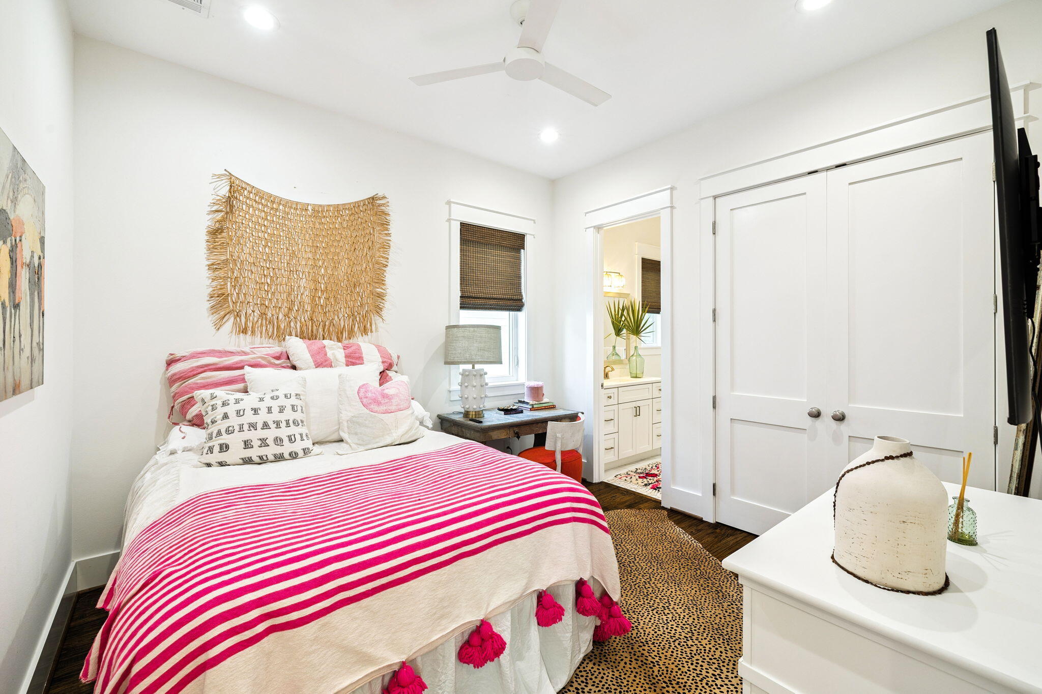 93 Eastern Lake Court Santa Rosa Beach, FL 32459 - Photo 14 of 56 a bedroom with a bed and a large mirror