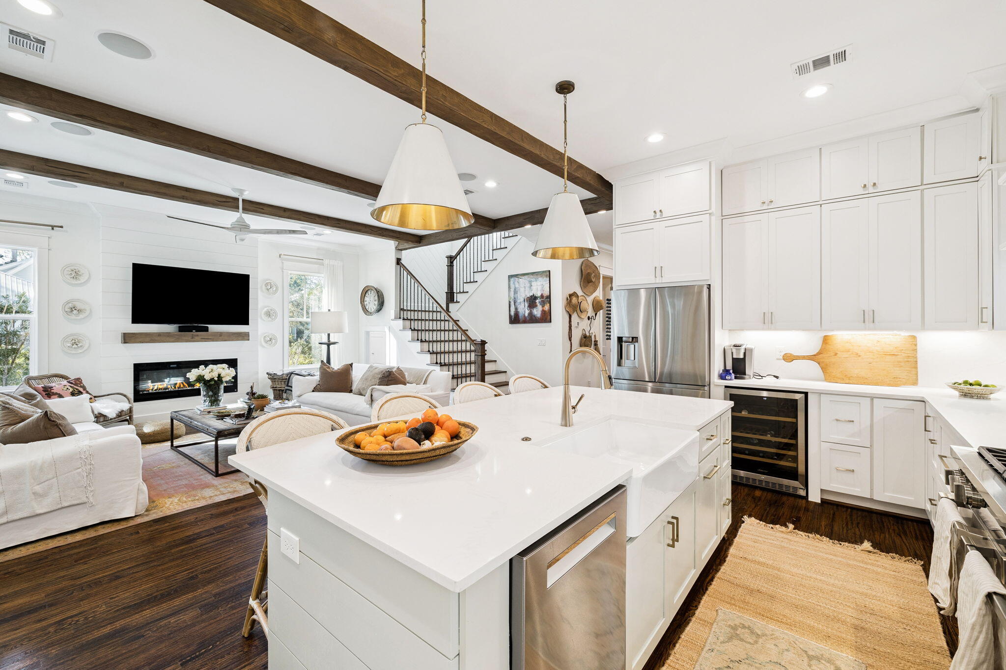 93 Eastern Lake Court Santa Rosa Beach, FL 32459 - Photo 33 of 56 a kitchen with a sink stainless steel appliances and white cabinets