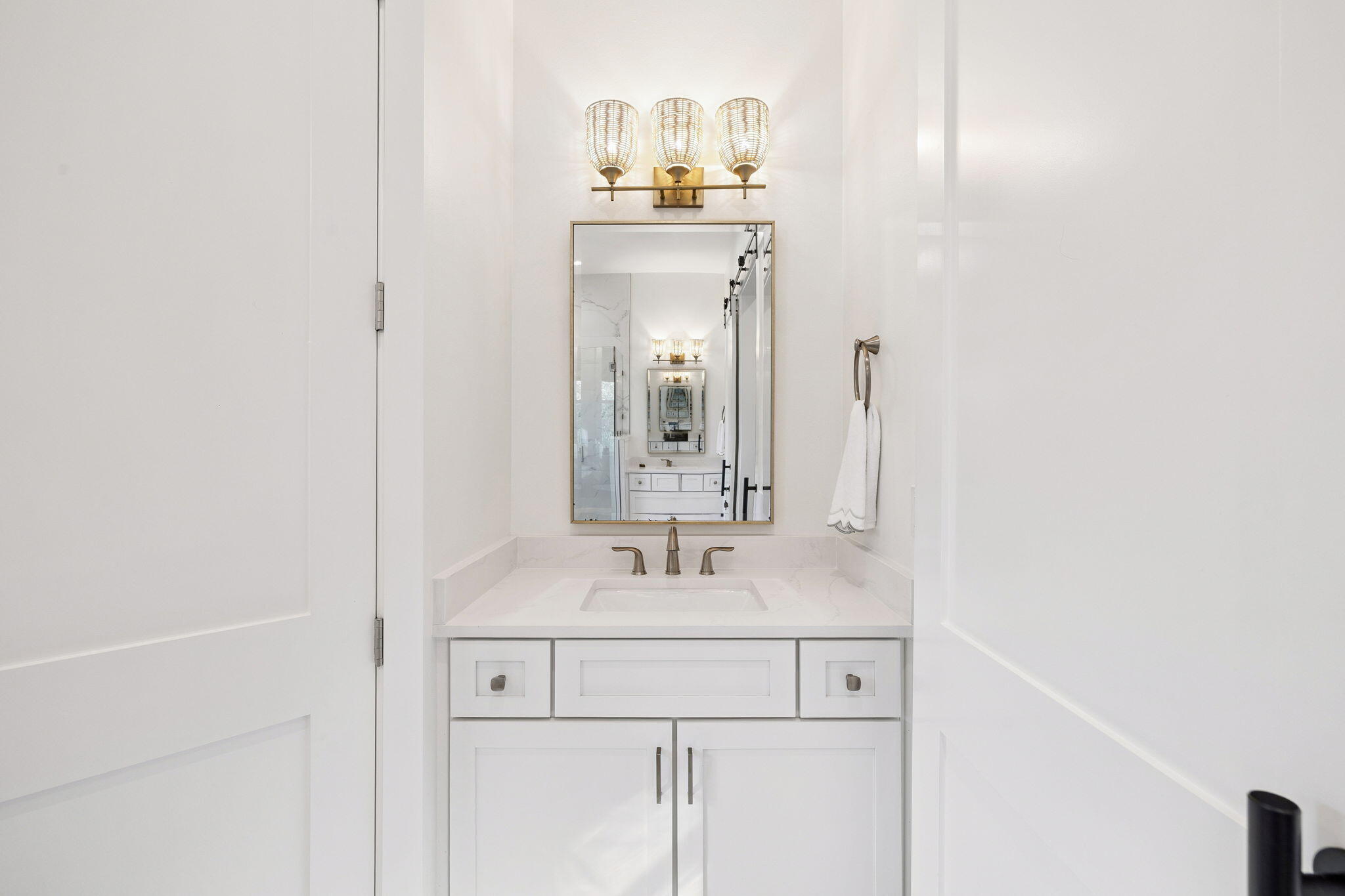 93 Eastern Lake Court Santa Rosa Beach, FL 32459 - Photo 46 of 56 a bathroom with a sink and a mirror