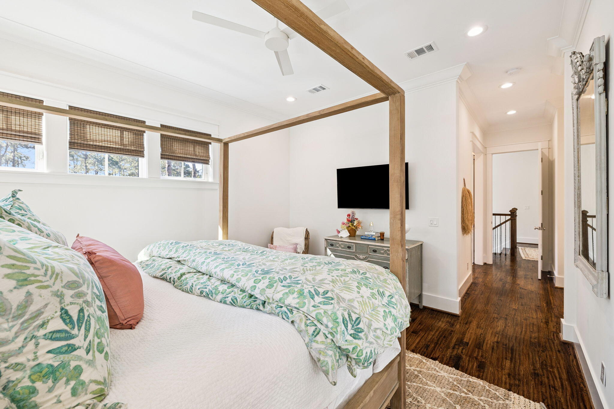 93 Eastern Lake Court Santa Rosa Beach, FL 32459 - Photo 49 of 56 a bedroom with a bed and a flat screen tv