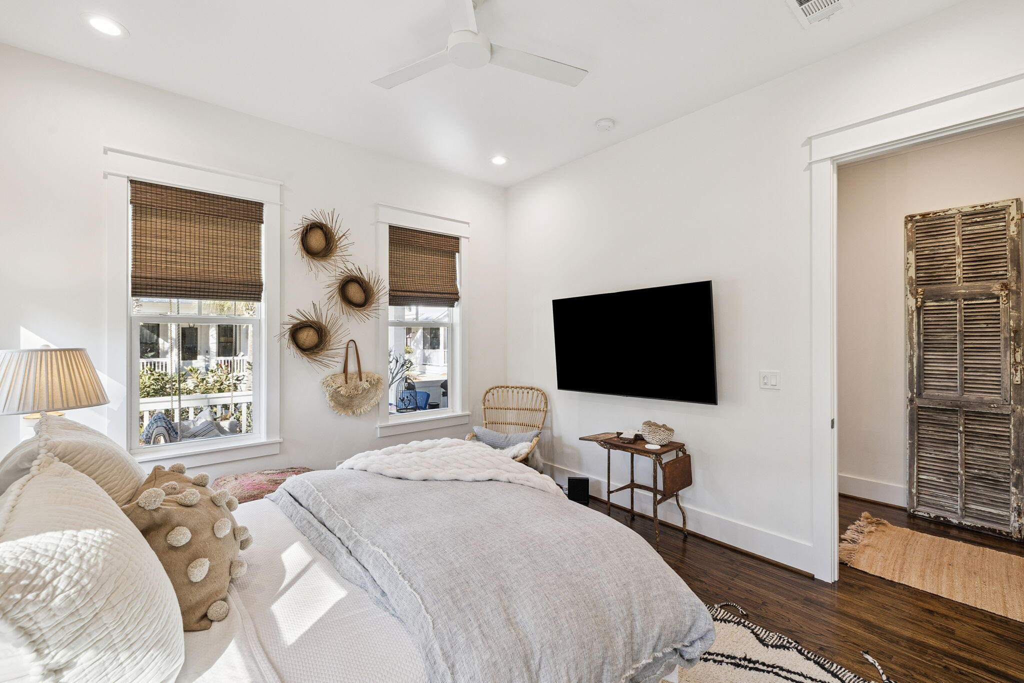 93 Eastern Lake Court Santa Rosa Beach, FL 32459 - Photo 7 of 56 a bedroom with a bed and a flat screen tv on the dresser