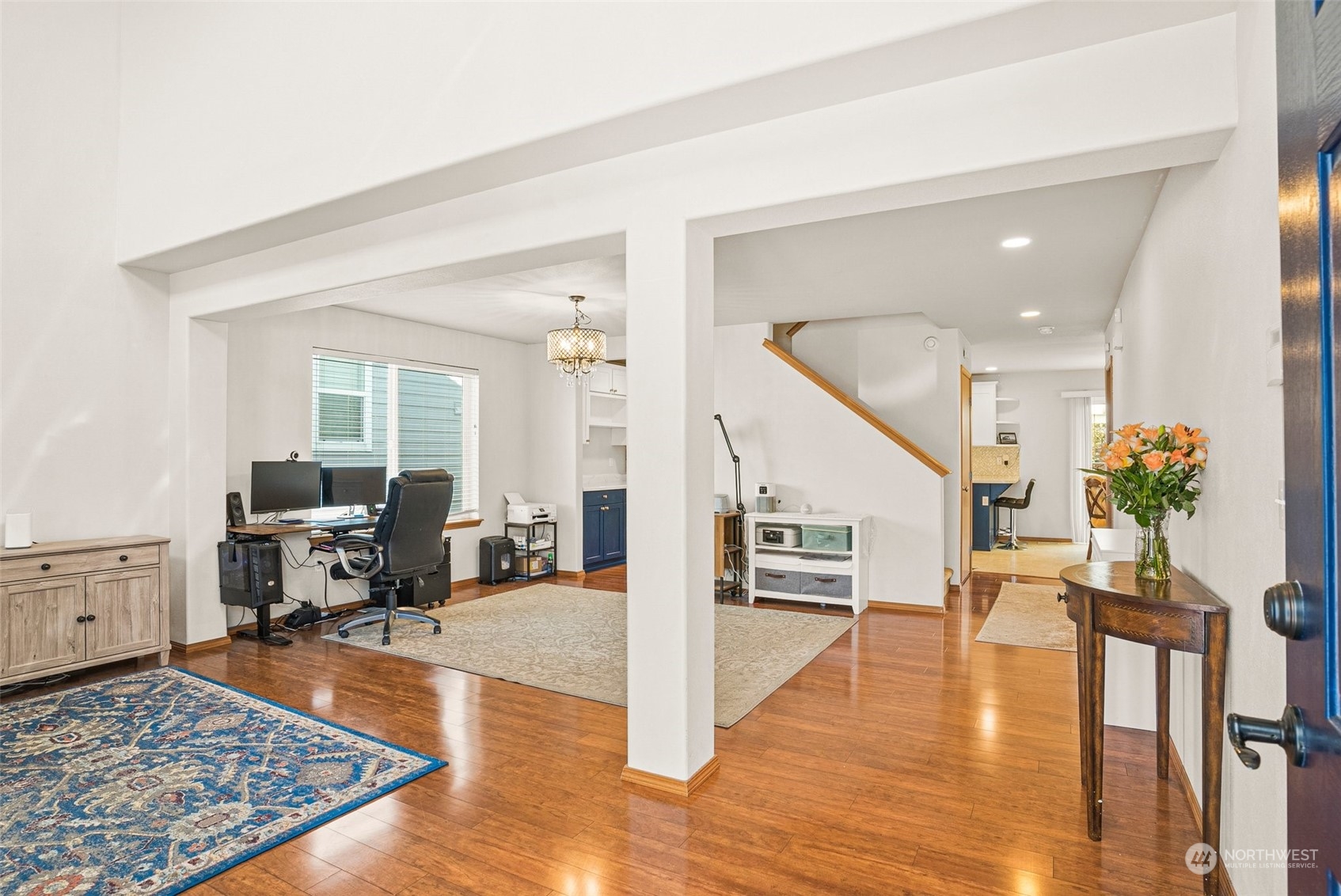6642 Compass Street Southeast Lacey, WA 98513 - Photo 5 of 40 a living room with furniture wooden floor and a table