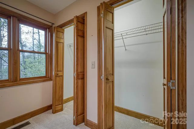 a view of closet area