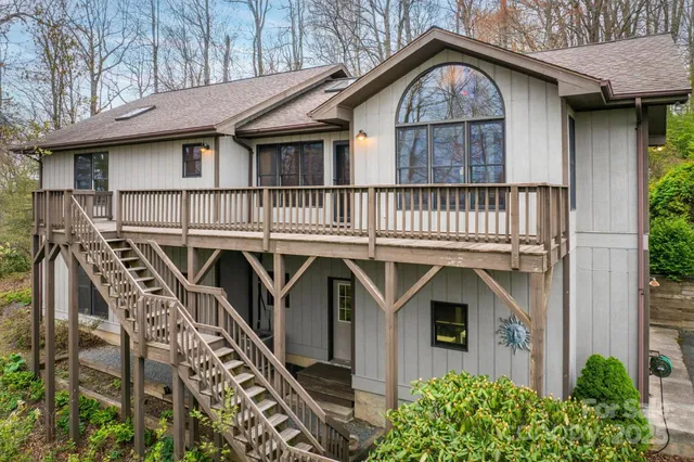 a front view of a house with balcony