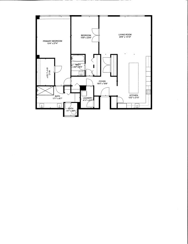 180 East Pearson Street, Unit 3502 Chicago, IL 60611 - Photo 24 of 33 a picture of a floor plan